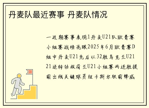 丹麦队最近赛事 丹麦队情况